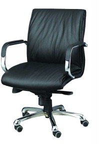 Mid-Back Leather Office Chair by Mogen