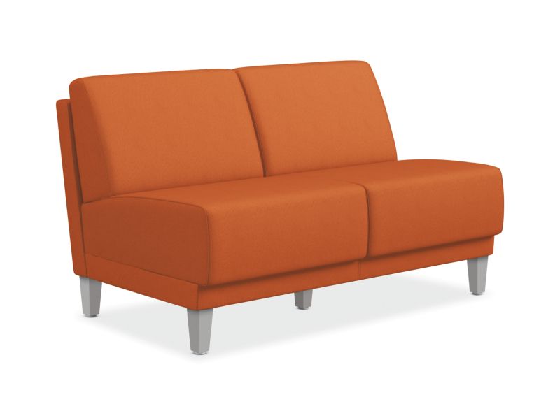 HON Grove Armless Two-Seat Lounge - Mandarin Fabric