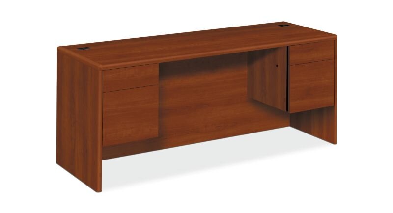 HON 10700 Series Double Pedestal Credenza with Doors and 2 Box & 2 File Drawers - Cognac