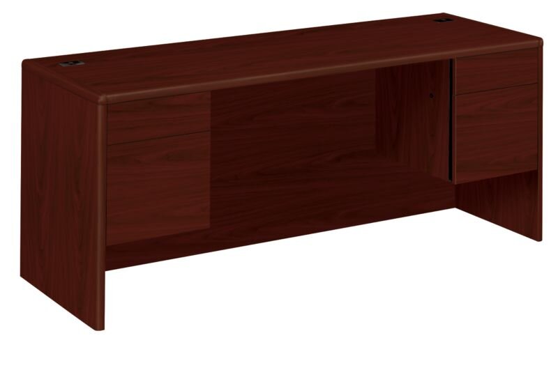 HON 10700 Series Double Pedestal Credenza with Doors and 2 Box & 2 File Drawers - Mahogany
