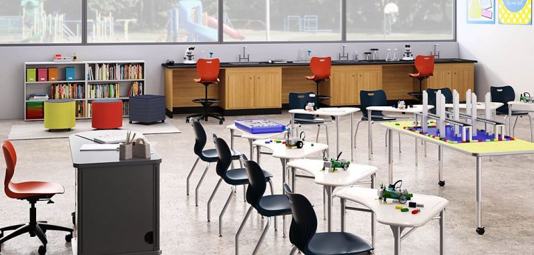 Flexible seating arrangement by HON in a modern classroom
