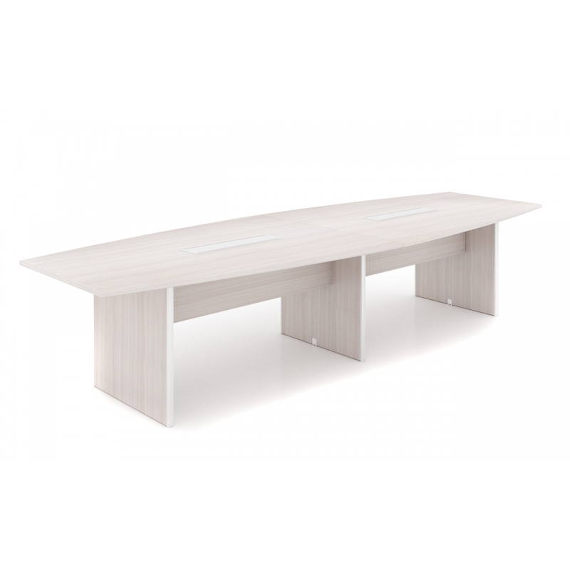 12’ conference table-CD-13848CT-BDG-Potenza Series-CorpDesign-Blanc De Gris