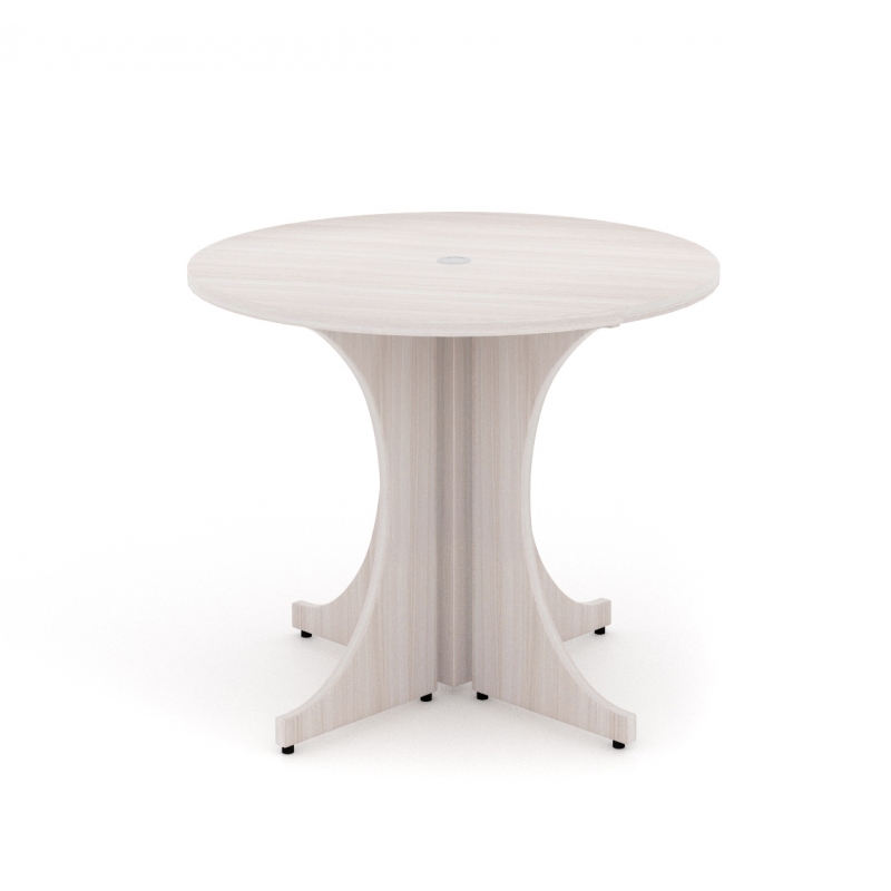 36” Round meeting table-CD-P36RT-BDG-Potenza Series-CorpDesign-Blanc De Gris