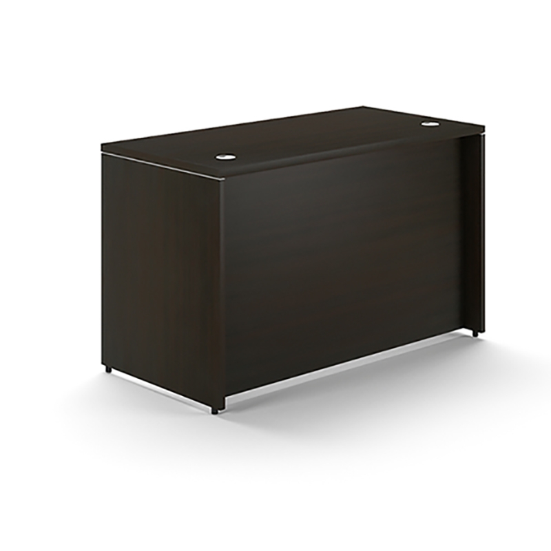 48" Rectangular desk shell - Straight laminate modesty panel-CD-P4824-RDS-E-Potenza Series-CorpDesign-Espresso