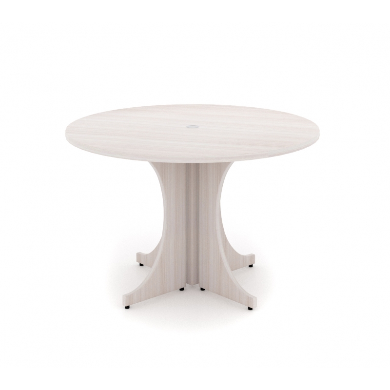 48” Round meeting table-CD-P48RT-BDG-Potenza Series-CorpDesign-Blanc De Gris
