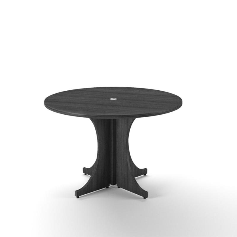48” Round meeting table-CD-P48RT-G-Potenza Series-CorpDesign-GRIGIO