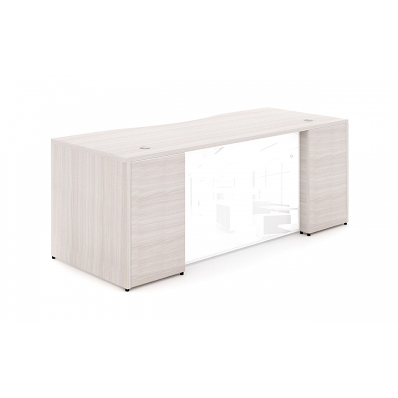 Desk Shell-CD-P6630-GM-W-BDG-Potenza Series-CorpDesign-Blanc De Gris