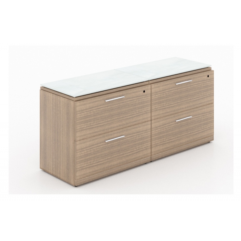 Lateral file with glass tops-Layout P-112-N-Potenza Series-CorpDesign-Noce