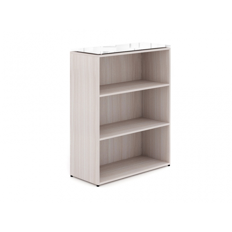 Short bookcase Open hutch Noce-CD-P341441-BDG-Potenza Series-CorpDesign-Blanc De Gris