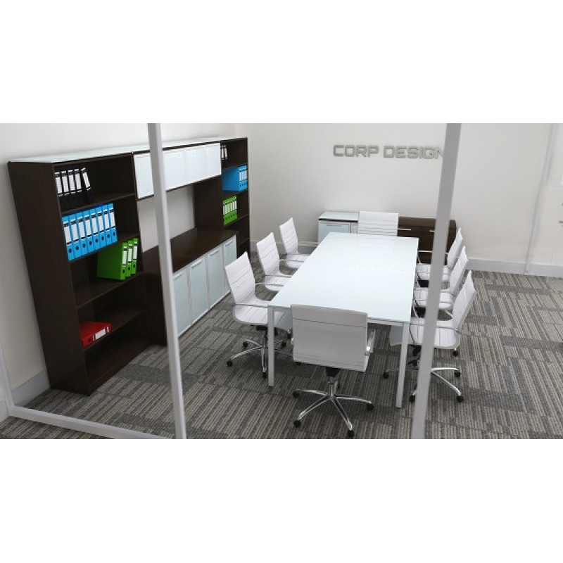 CD-SLING-CT96(X) Sling Series Rectangular Glass Conference Table