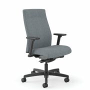 HON Ignition Mid-Back Task Chair | Upholstered Back | Easy Assembly | Advanced Synchro-Tilt Control | Height- and Width-Adjustable Arms | Standard Base