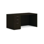 HON Mod Desk | 2 Box Drawers / 1 File Drawer | 60"W x 30"D | Java Oak Laminate