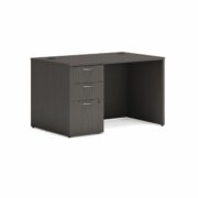 HON Mod Desk | 2 Box Drawers / 1 File Drawer | 48"W x 30"D | Slate Teak Laminate