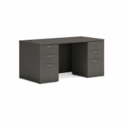 HON Mod Desk | 4 Box Drawers / 2 File Drawer | 60"W x 30"D | Slate Teak Laminate