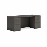 HON Mod Desk | 2 Box Drawers / 3 File Drawer | 72"W x 30"D | Slate Teak Laminate