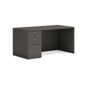 HON Mod Desk | 2 Box Drawers / 1 File Drawer | 60"W x 30"D | Slate Teak Laminate