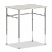 HON SmartLink Rectangel Student Desk | Hard Plastic Top | Adjustable Height | Set of 2 | 28"W