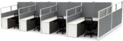 Quickship - Fixed-Height L-Stations with Laminate Storage