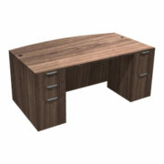 UTYP1 Ultra Laminate Bow Top Desk 71″ x 36/41″ with BBF and FF Full Peds