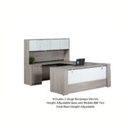 UP-400UFG48FF148-GO – U Set400 – Ultra PREMIUM Step Front 72 x 30 U-Set with Base-Shell with Frosted Glass Accents