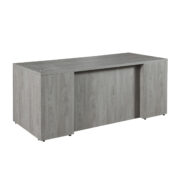 UP105, Ultra PREMIUM Step Front Laminate Desk Shell, 72″ x 30 – Grey Oak Finish