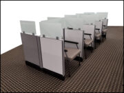 OFD-HC3624-8 Waiting Room Privacy Dividers and Chairs