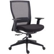 EM5600AM-MBLK NEW MIA Series Mesh Back with Black Anti Microbial Vinyl Seat Executive Mesh Chair