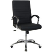 OFD9200 Mid Back Executive Antimicrobial Vinyl Chair with Chrome Base