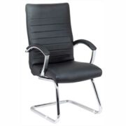 OFD9200G Mid Back Guest Chair Antimicrobial Vinyl Chair with Chrome Base