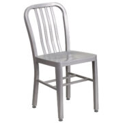 CI700BS Cafe It – Cafe/Breakroom Silver Metal Indoor-Outdoor Chair