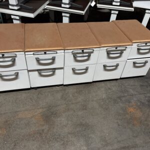 Mobile box file pedestal with cushion used