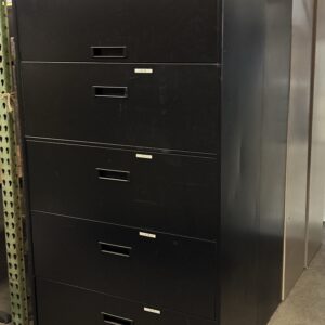 Used 5 drawer lateral file black