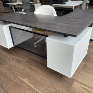 Floor Sample Contemporary Two Tone L-Desk