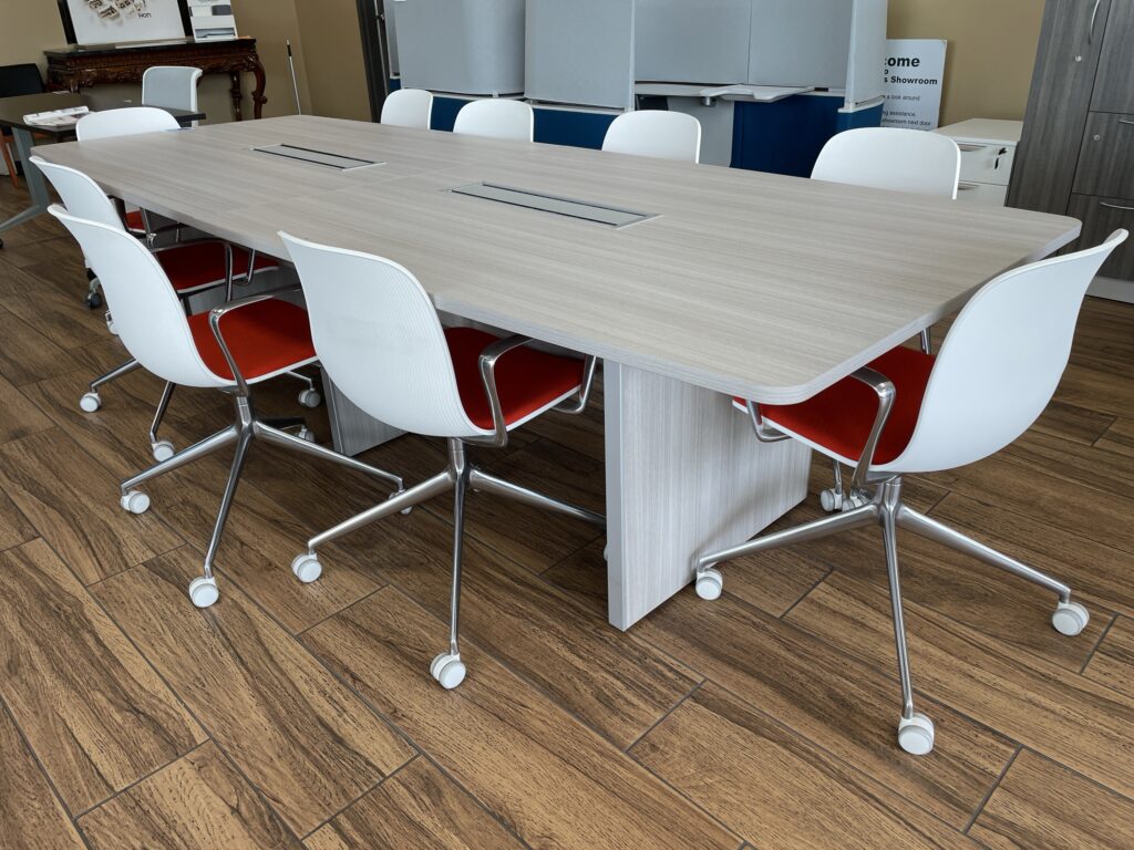 Floor Sample Corp Design 10′ Conference Table; Blanc de Gris ...